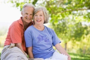 Mature couple smiling