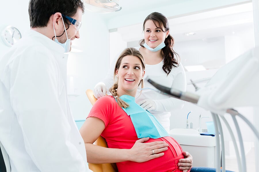 Pregnant Woman in Dental Chair
